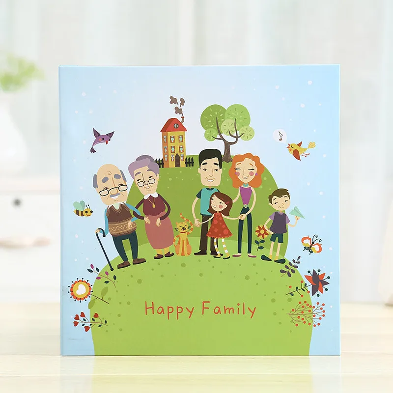 family Высококачественный подарок, ручная работа, 16 дюймов, 20 страниц, самоклеющийся фотоальбом, сделай сам, ранний детский альбом для влюбленных, свадебная книга, память, фотоальбом - Цвет: family