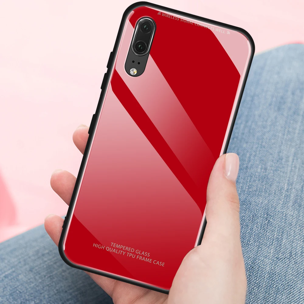 Глянцевый стеклянный чехол для телефона huawei P30 Lite P20 Lite P30 P20 Pro ударопрочный чехол из закаленного стекла