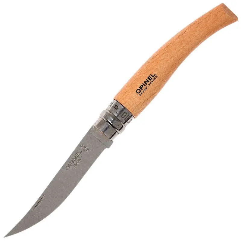 Нож филейный Opinel №8 нержавеющая сталь рукоять из дерева бука| |
