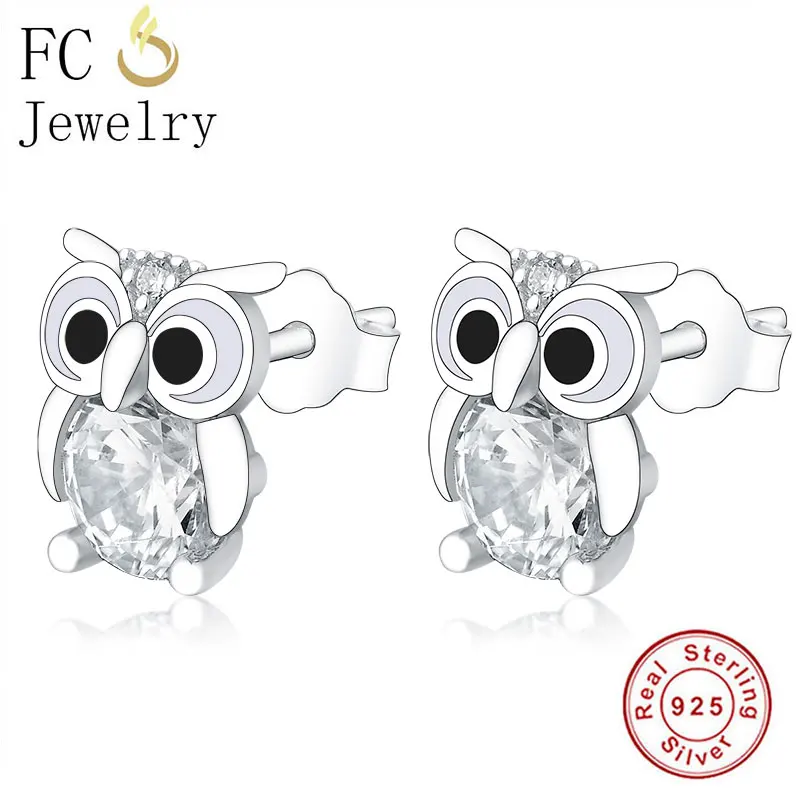 Женские серьги-гвоздики из серебра 925 пробы с фианитами | Украшения и аксессуары