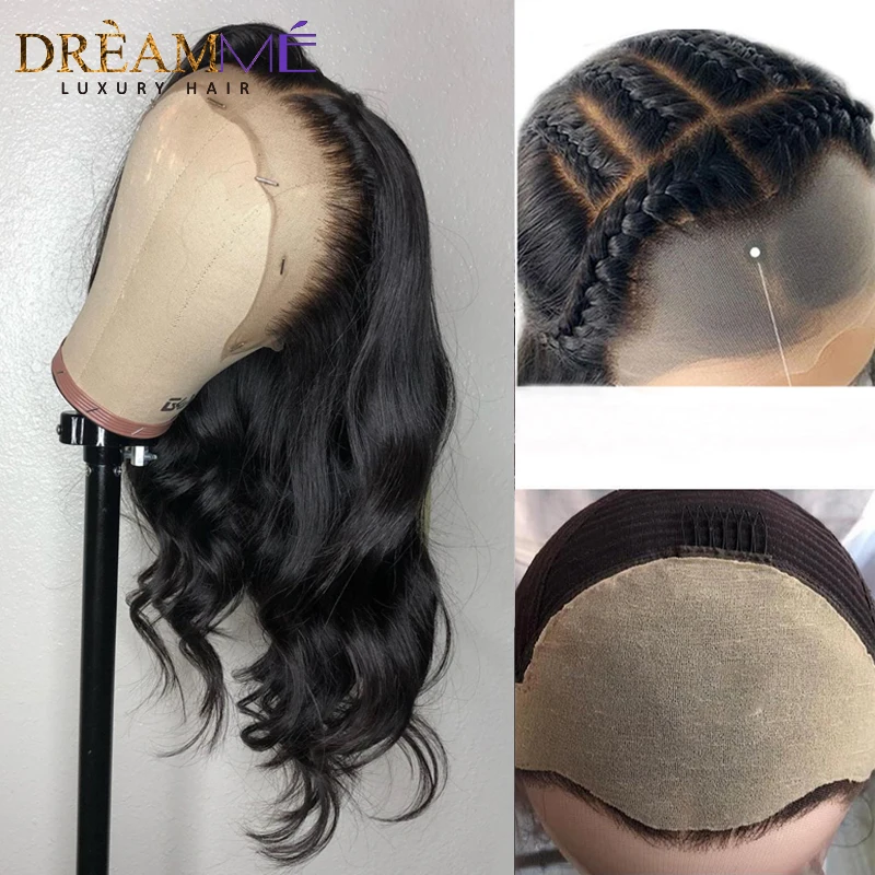Невидимая поддельная кожа головы 13X6 кружева спереди al парик бразильский