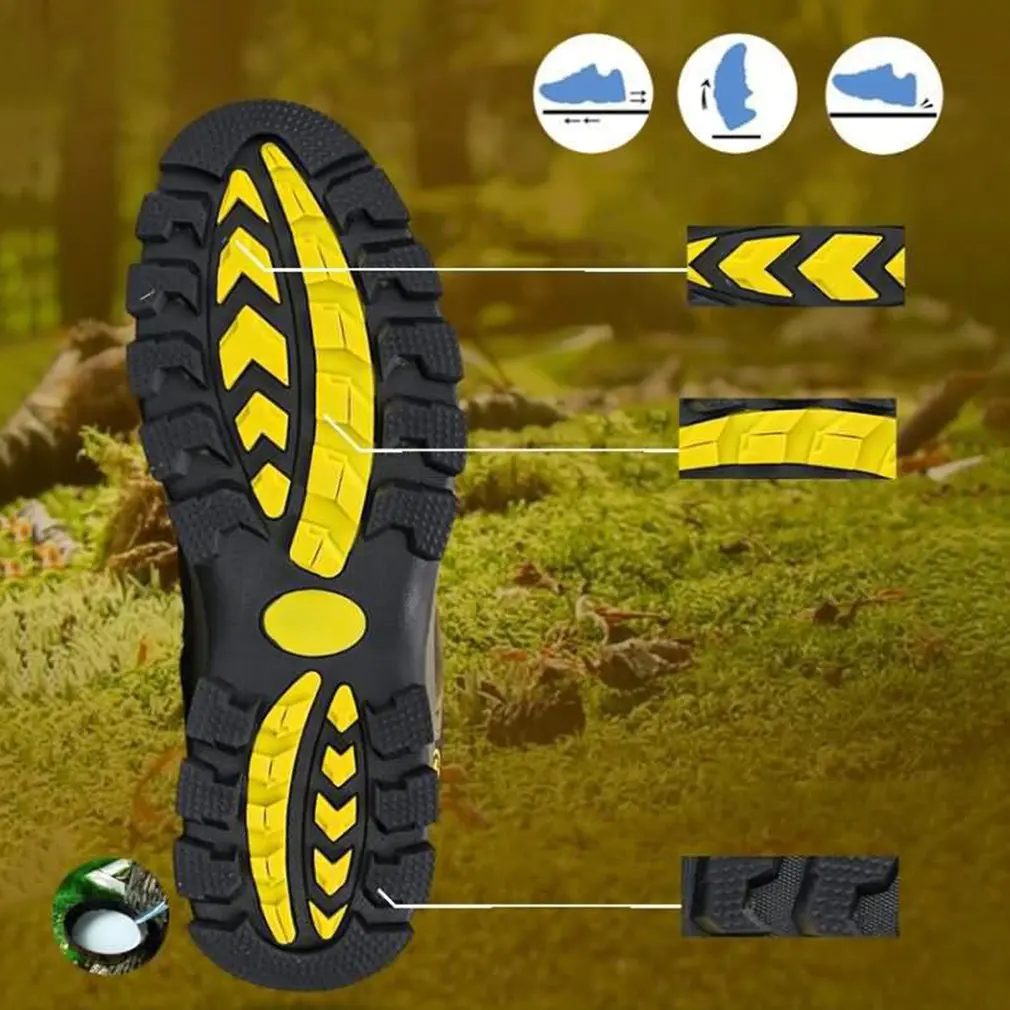 TH61252-37 Outdoor Lace-up Hiking Boots Sport Men's Shoes For Camping Climbing Mountain Anti-slip Breathable Shoes