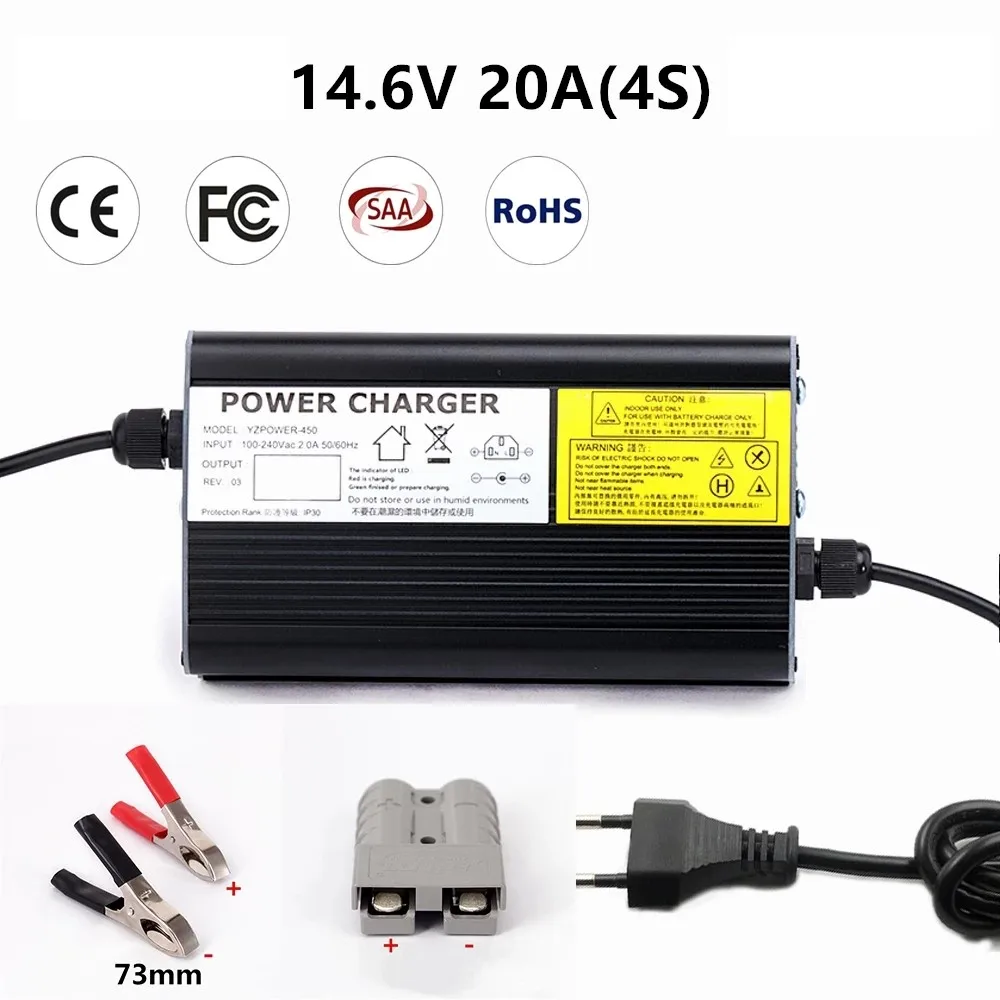 Новый семейный аккумулятор 14 6 в 20A Lifepo4 быстрая зарядка для аккумулятора 12 В Ач