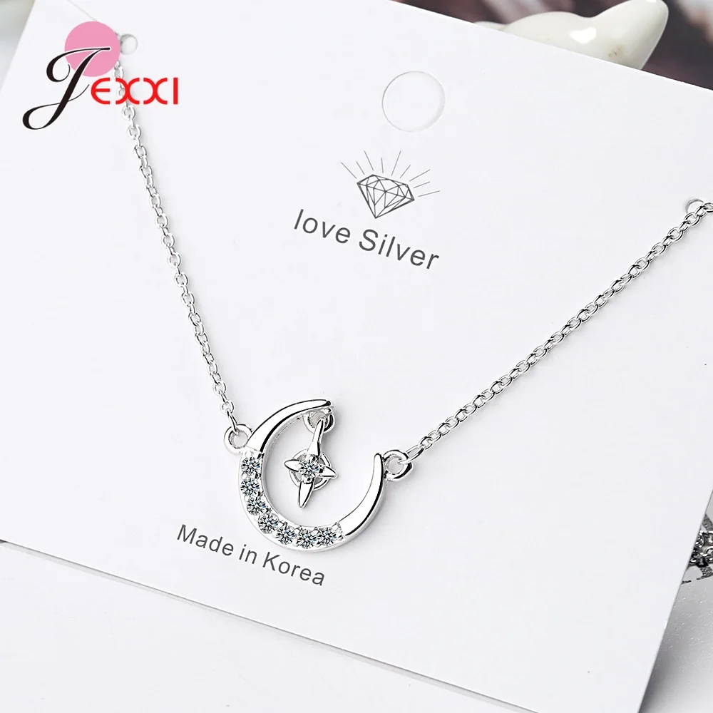 

Trendy High Quality Genuine 925 Sterling Silver Pendant Necklace For Women Girls Wedding Engagement Jewelry Accessory Hot Sale