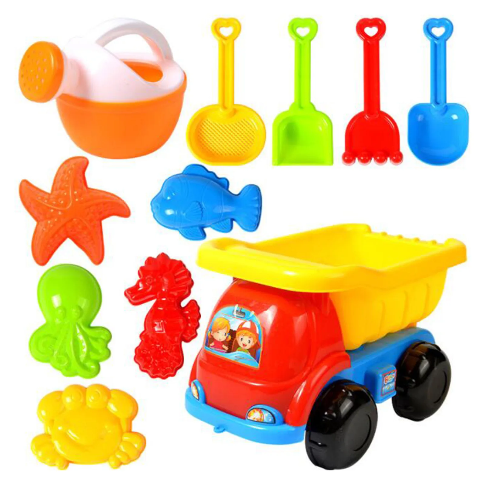 

20pcs Beach Tools Set Sand Playing Toys Kids Fun Water Beach Seaside Tools Gifts Beach Sand toys Sandglass Shovel Tool