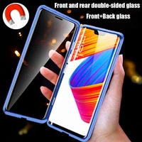 360 magnetic metal double sided glass case for samsung galaxy s21 s20 s10 s9 s8 note 20 10 8 9 m31 m51 a12 a32 a72 a52 a51 cover