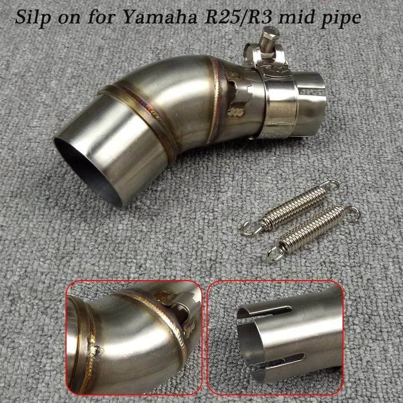 Silp on для мотоцикла Yamaha YZF R25/YZF R3 глушитель из нержавеющей стали со средним