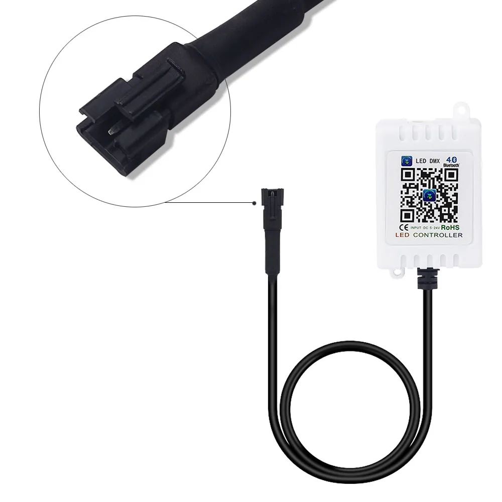 DC5V 24V Bluetooth 4 0 LED DMX SPI B RGB контроллер для SK6812 2812 6803 5050 Светодиодная лента с
