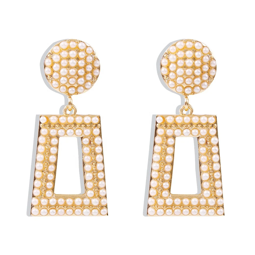 

Fashion Exaggerated Square Hollow Earrings for Girls Temperament Long Geometric Earrings Women Colorful Rhinestone Jewelry Gifts