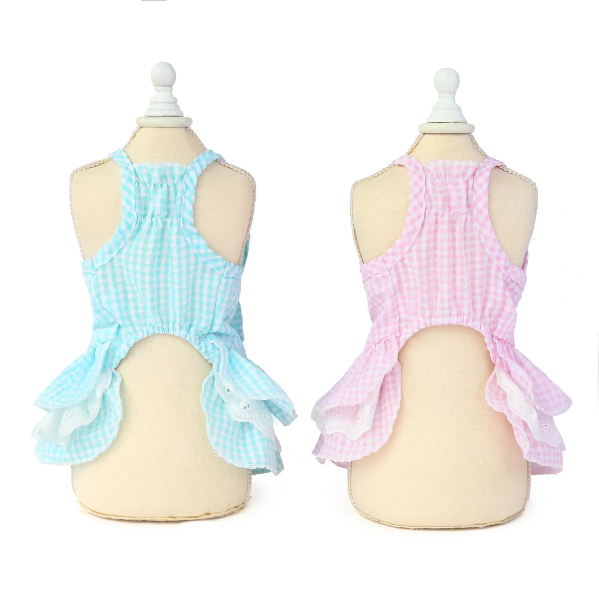 

Wholesale Pet Princces Pink Dresses Dog Clothes Plaid Cute Girl Dress Pets Puppy Dresses For Small Chihuahua Clothes