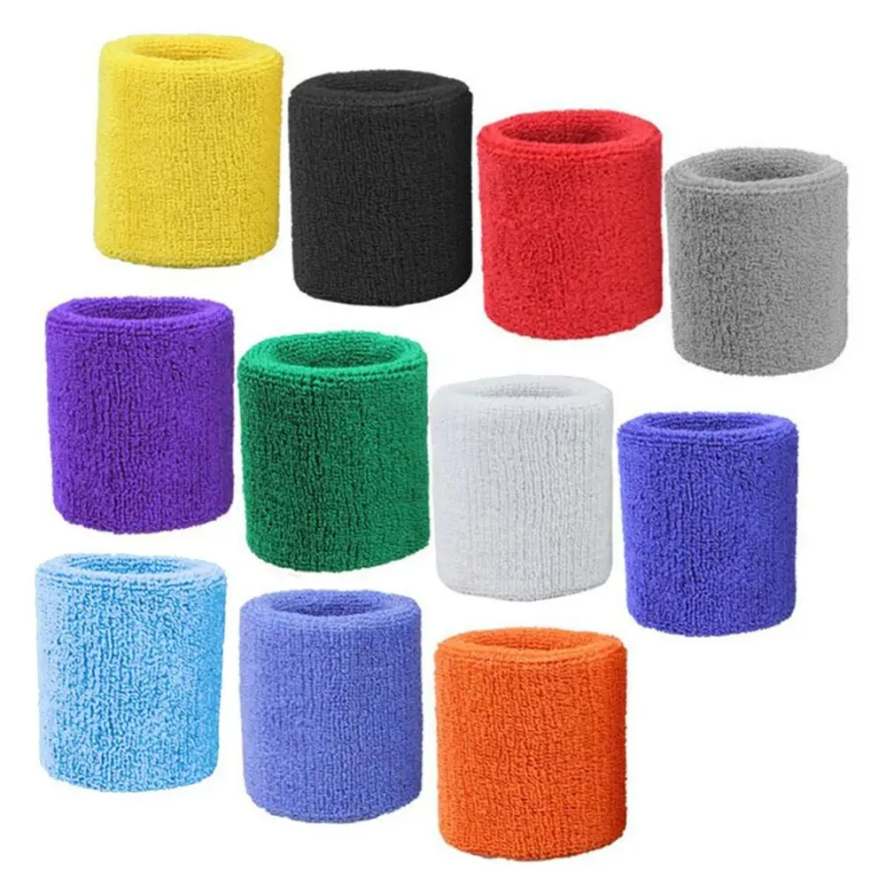 1 шт. цветной хлопковый спортивный напульсник унисекс защита для запястья
