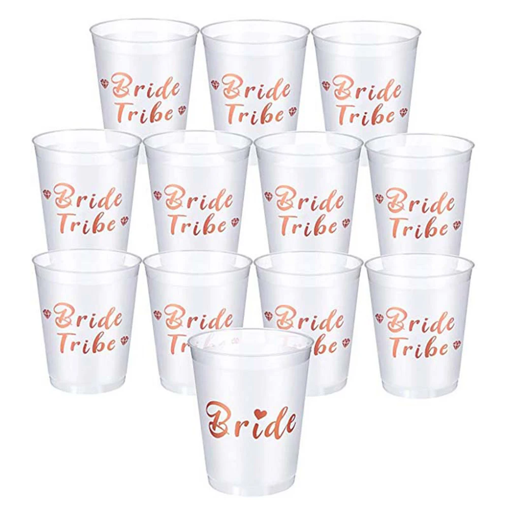 12 шт./компл. надпись Bride Tribe чашки 12OZ команда чашка для bride tribe Свадебные Обручение