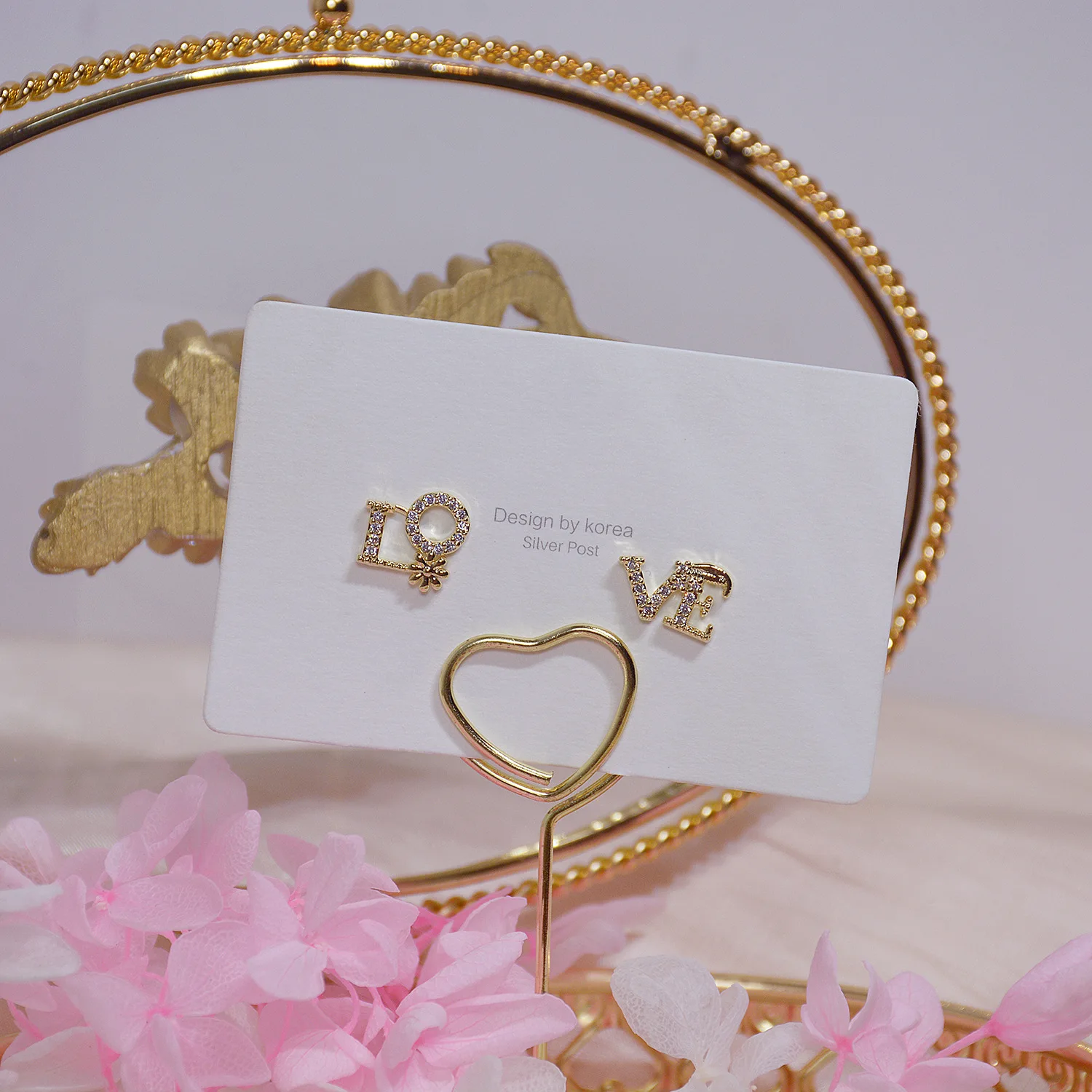 

Ins Hot Sale Luxury 14K Real Gold LOVE Letters Valentine's Day Stud Earrings for Women Cubic Zircon ZC Sweet Earrings