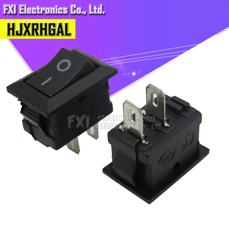 10 шт. кнопочный переключатель 10x15 мм SPST 2Pin 3pin 3A 250V KCD11 оснастка вкл. Выкл. Кулисный переключатель 10 мм* 15 мм черный красный белый