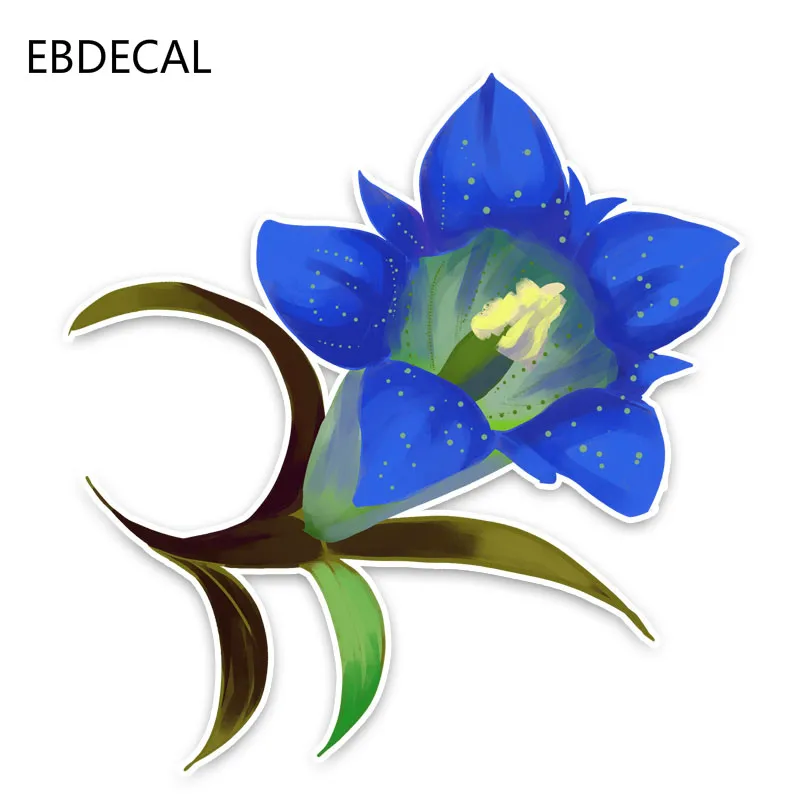 Ebdeckle красивые цветы ветка синяя наклейка для авто автомобиля бампера окна стены