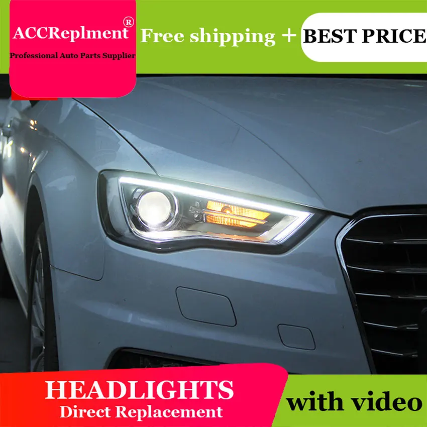 Автомобильный Стайлинг для Audi A3 головной светильник s U Ангельские глазки 2013-2016