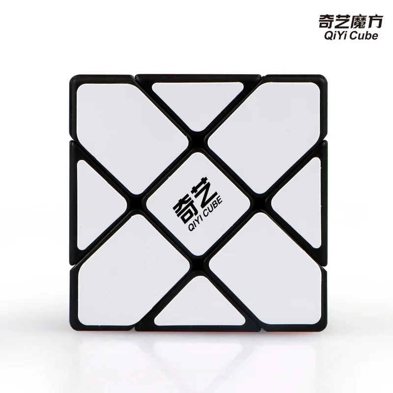 QiYi Fisher 3x3 черный магический куб без наклеек 5,6 см безопасный ABS скоростной куб твист обучающая игрушка для детей необычная форма
