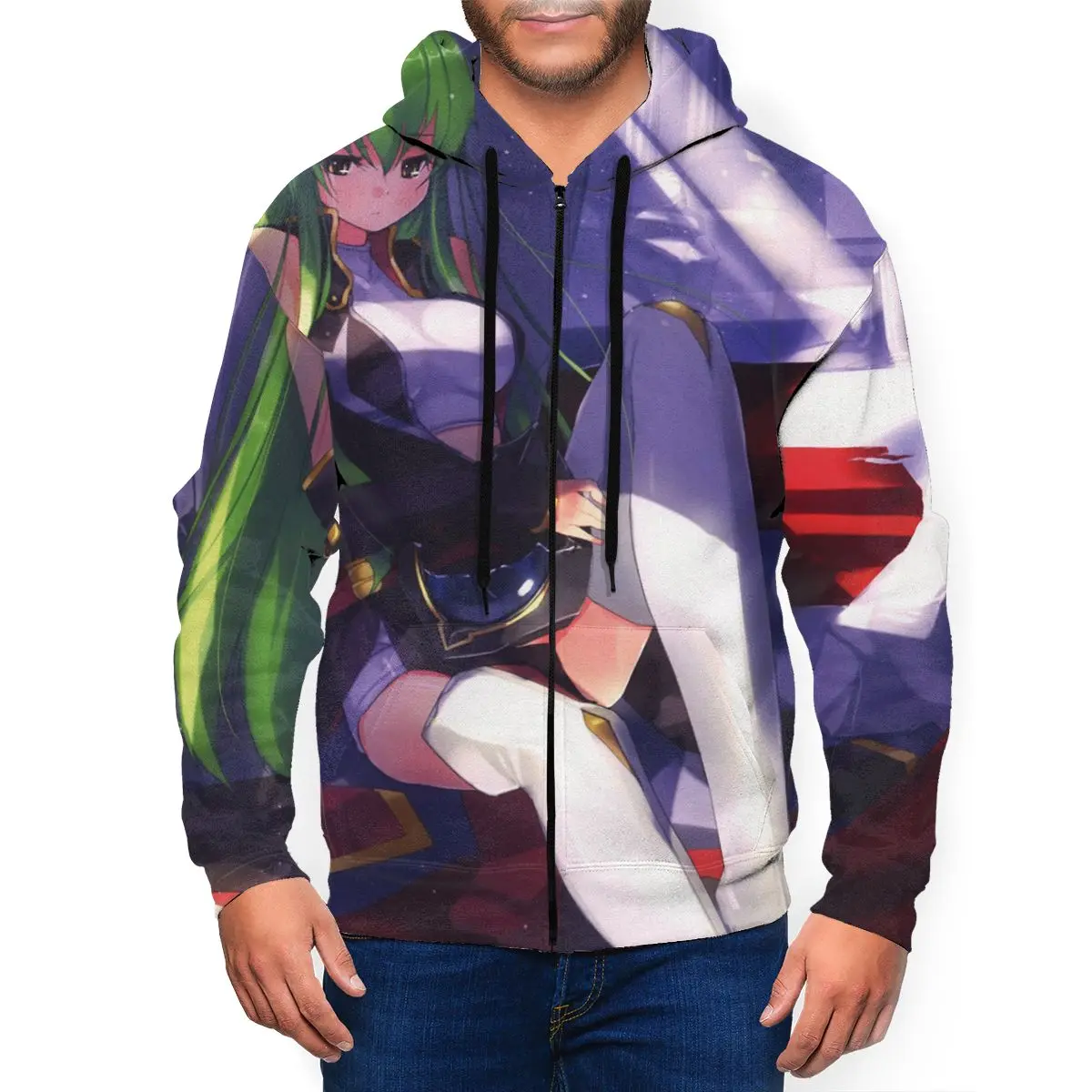 

Code Geass Anime 3D Printed Zipper Hat Hoodie for Men Women Casual Fall Sweaters