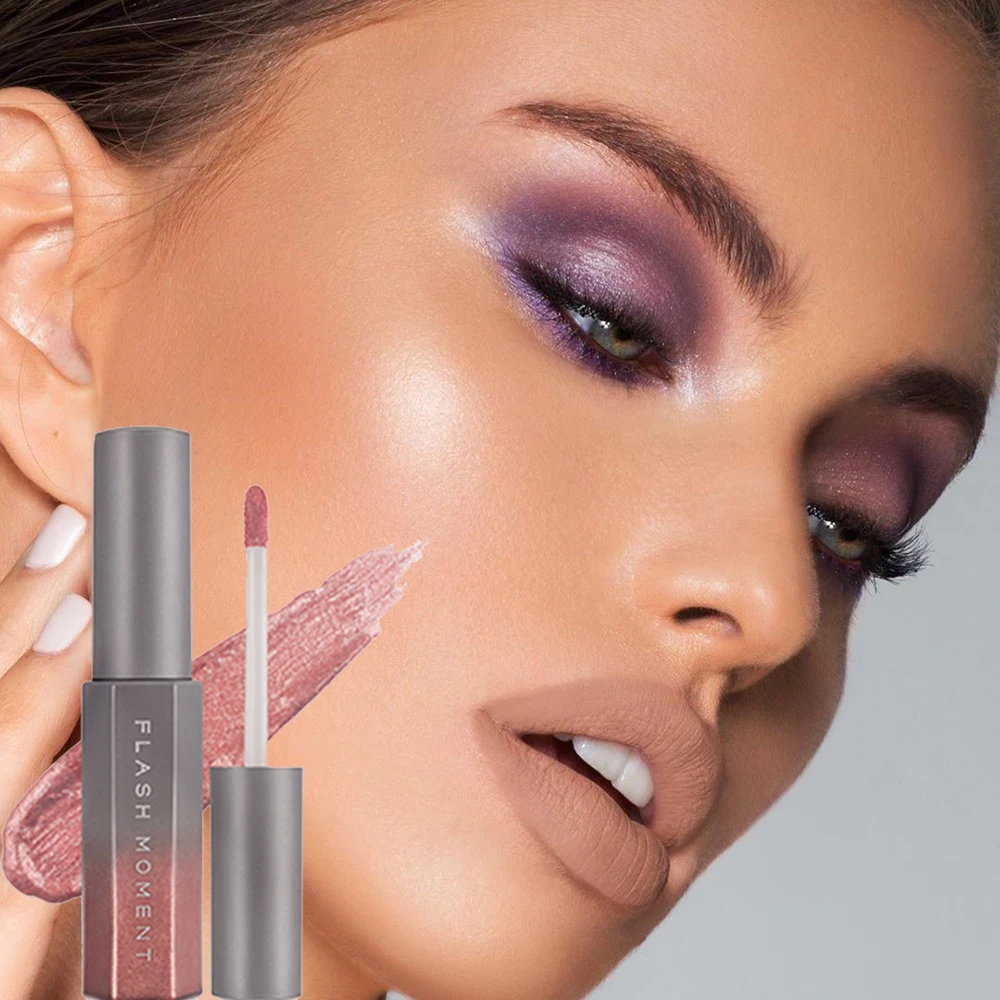 8 цветов жидкий золотой блеск для век тени длительные палитра макияжа Блеск глаз