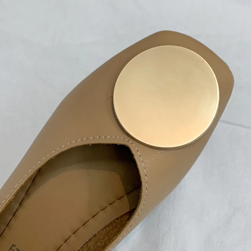 Woman Spring Summer 2020 Flat Heels Nude Loafers Moccasins Soft Pu Leather Ballet Flats Women Slip on Shallow Mouth Shoes | Обувь