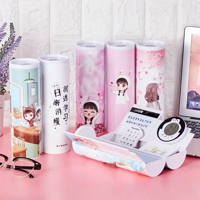 NBX многофункциональный калькулятор пенал для школьницы большой пластиковый