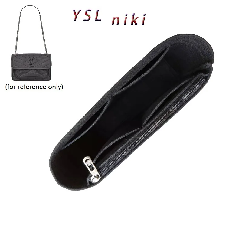 

Felt Cloth Insert Bag Organizer For Y SL NIKI 22 28 32 Flap Makeup Handbag Organizer Travel Inner Purse Portable Cosmetic Casess