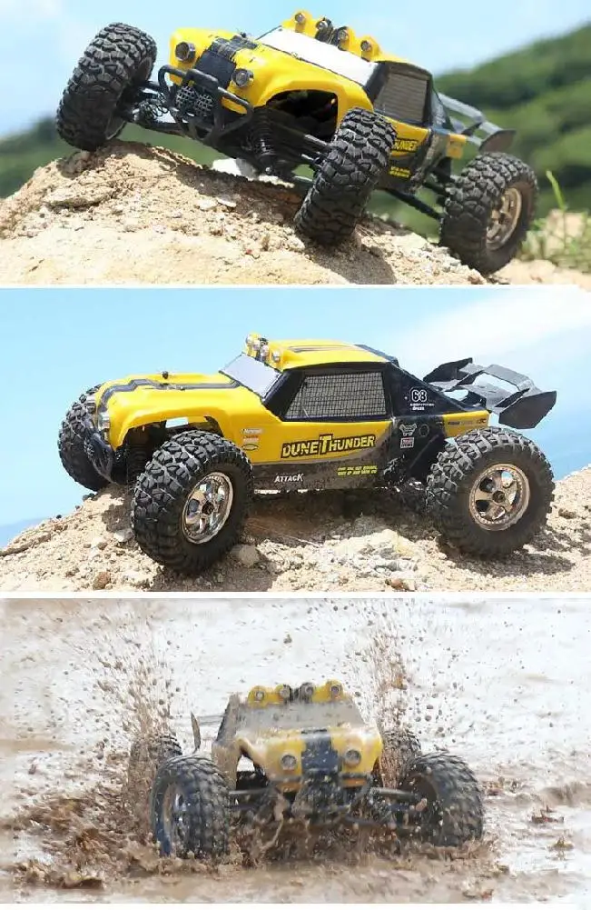 Нет HBX 12891 1/12 4WD 2,4G водонепроницаемый гидравлический демпфер RC пустынный багги грузовик с светодиодный светильник