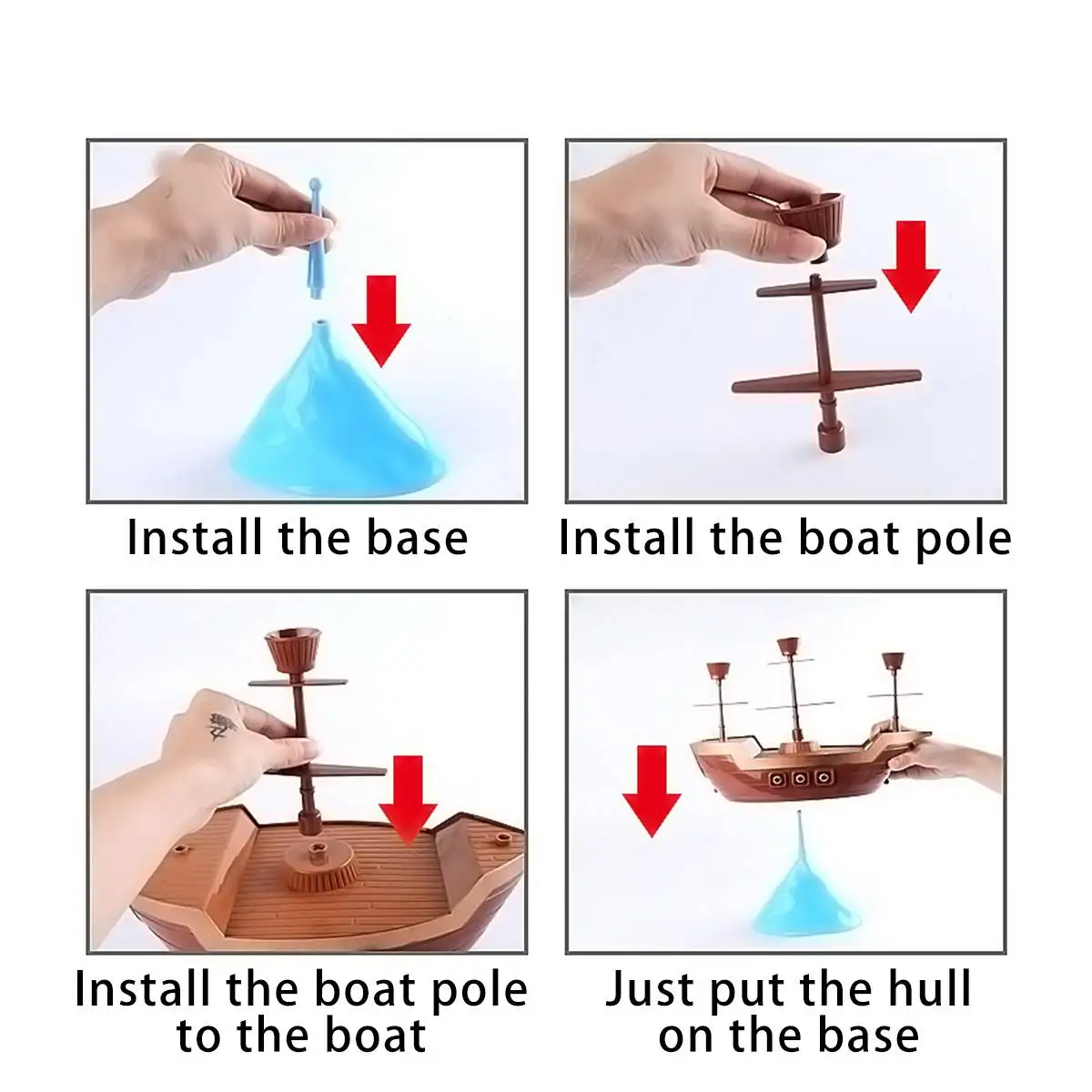 

Pirate Ship Balance Game Little Penguin Puzzle Board Game Parent-child Interactive Toy Family Party Game