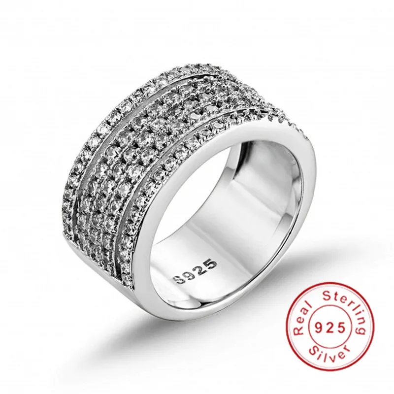 Женское кольцо вечности из серебра 925 пробы с оригинальным дизайном|Кольца| |