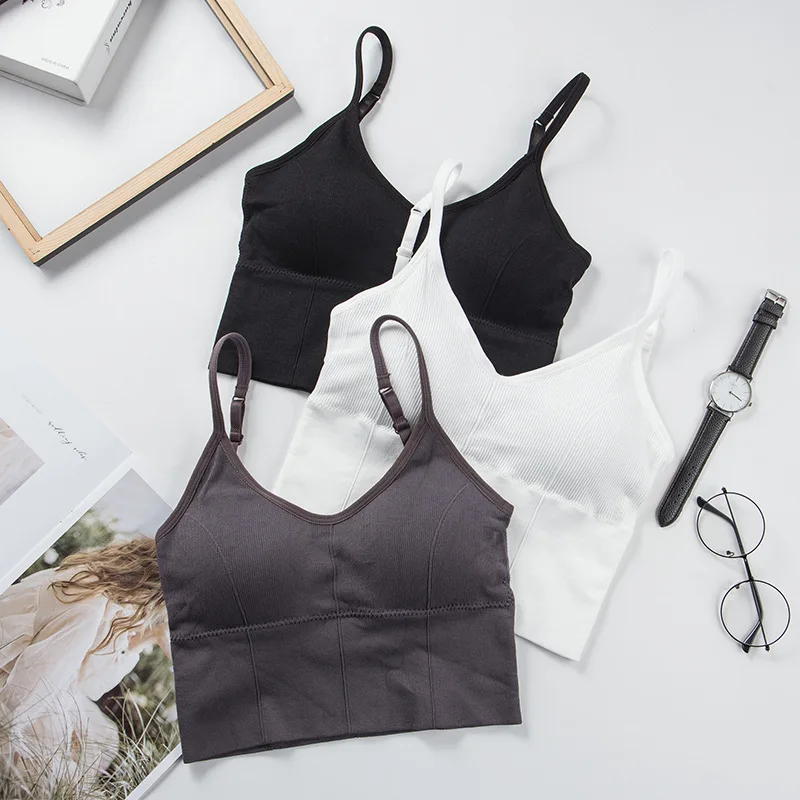 

2021 U-shaped Back Bra Tube Top Women Crop Top Daisy Pattern Sexy Lingerie Bra Sports Fashion Street Top Fitness Yoga Top