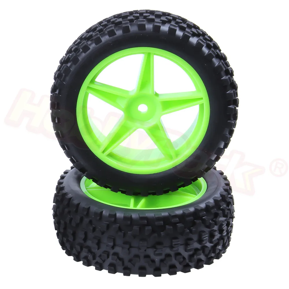 2 шт. RC багги передние шины резиновые и обода колеса шестигранные 12 мм для 1/10