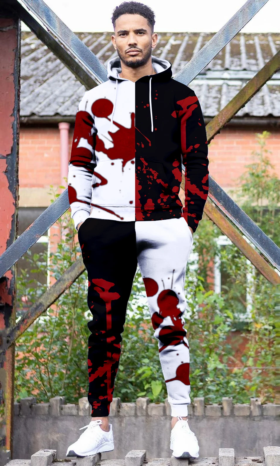 

Halloween New Multicolor Hoodie 3DPrint Christmas Suit Men Printing Sweatshirt Hoodie Sweatpants Casual Hoodie Suit Male.
