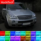 Разноцветный RGB светодиодный ангельские глазки, кольцевой глаз, Радиочастотный пульт дистанционного управления для Mercedes Benz M Class W164 ML320 350 500 ML63 2006 2007, аксессуары