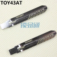 10pcslot toy43at key blade for toyota camry reitz engraved line key for lishi 2 in 1 key blade for the shearing