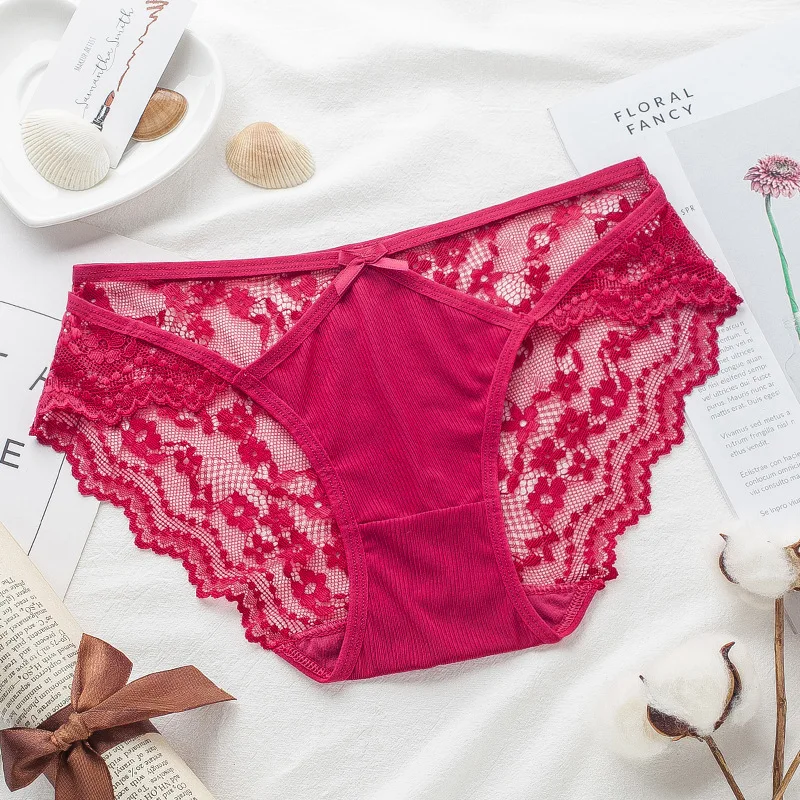 

Wavaiov Women Panties Sexy Underwear Woman Knickers Lace Panties Hollow Out Sexy Lingerie Female Seamless Perspective Briefs