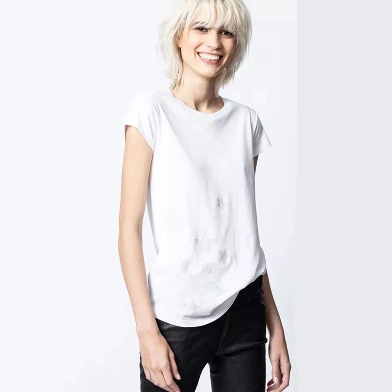 Роулинг бисер буквы Графический нейтральный футболка для женщин 2021 летняя с