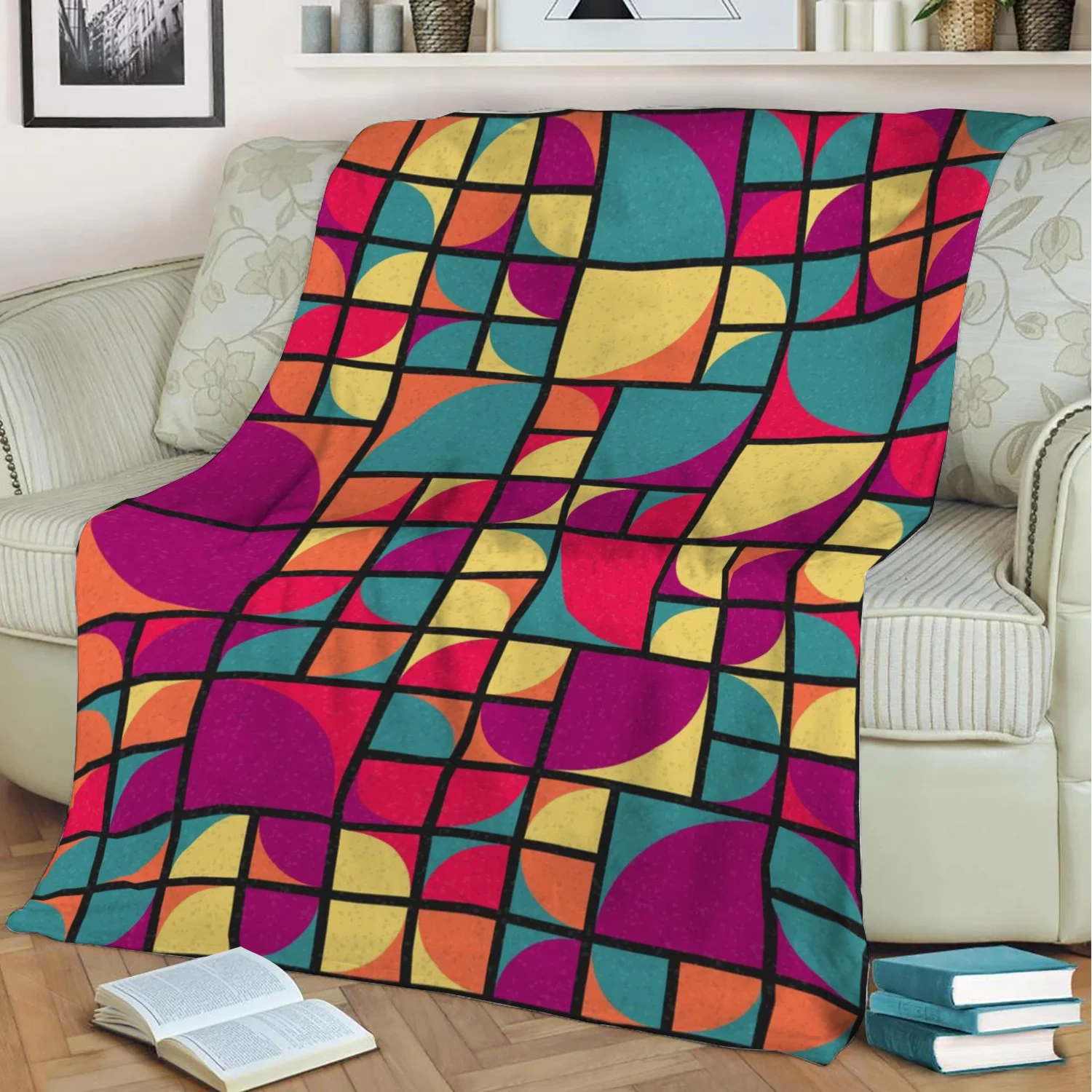 

Waves 3D Printed Velvet Plush Throw Fleece Blanket Bedspread Sherpa Blanket Home Decora