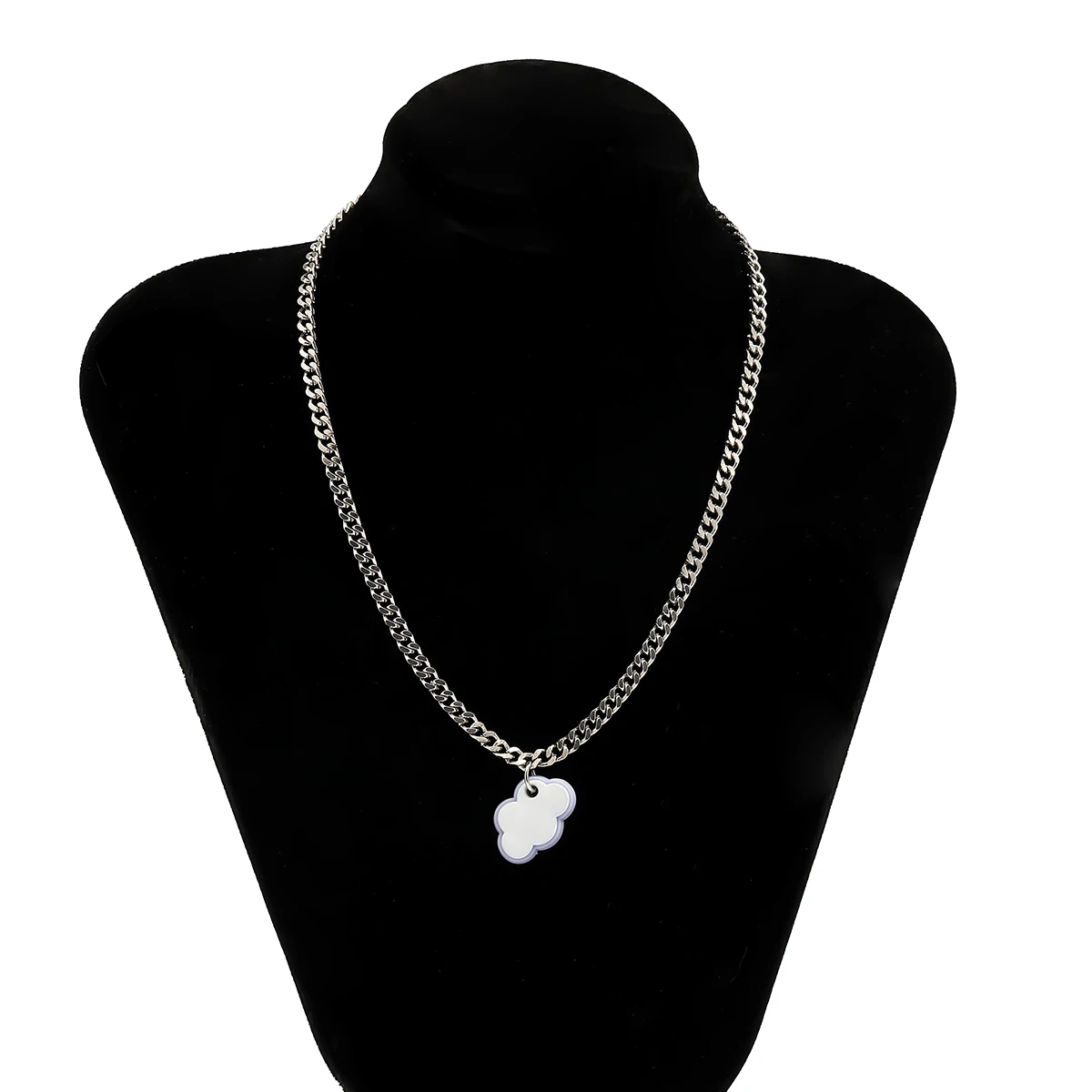 

PuRui Simple Thick Chain with Clouds Pendant Necklace for Women Fashion Short Choker Necklaces 2021 Jewelry for Neck Girls Gifts