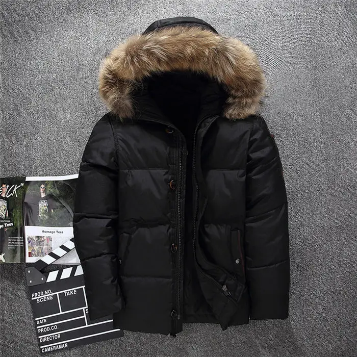 

Free Shipping Top Men Winter Down Coats White Duck Down Padded jacket For Man Casual Men's Hooded Jackets