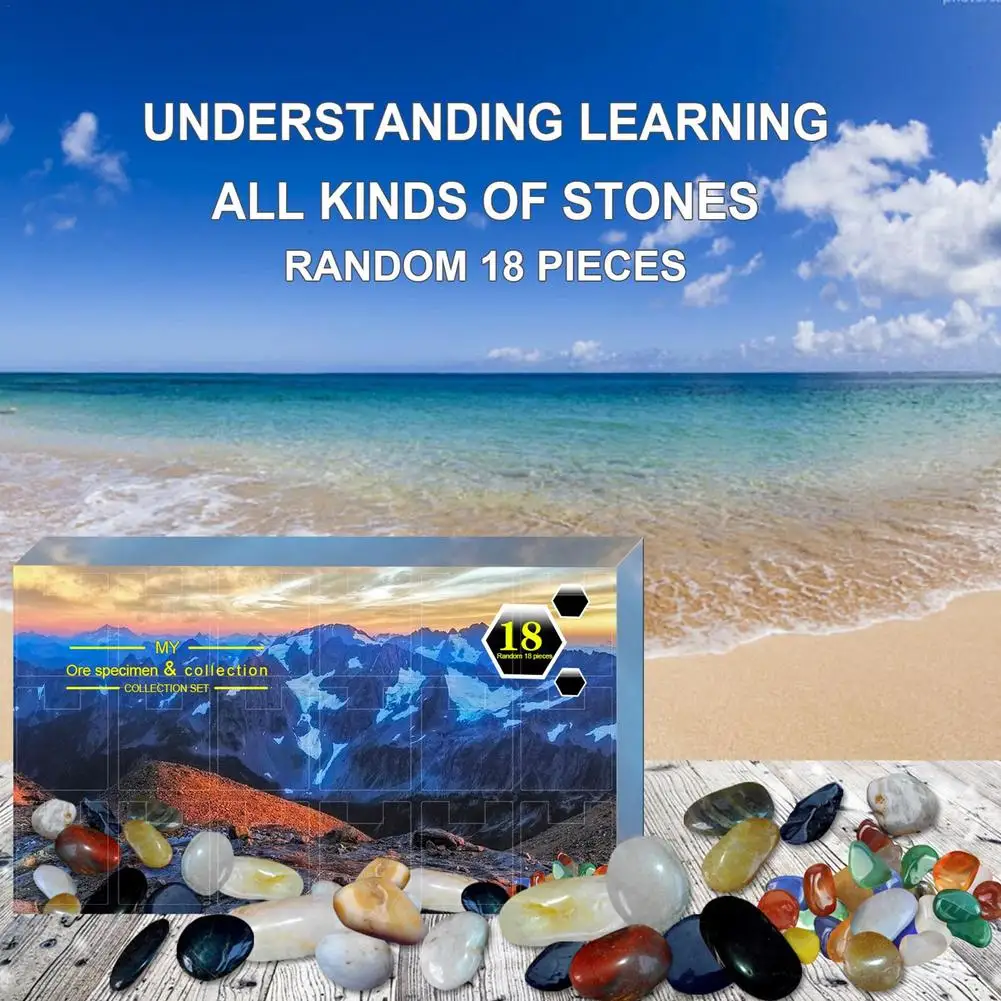 

18pcs Rock & Mineral Collection Kit Kids Educational Science Toys Earth Science Kit Educational Toys For Children Gifts