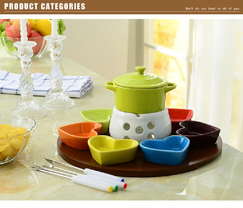 

Podjarka hagendasi furnace ceramic chocolate pot with pallet set ice cream cheese podjarka furnace tableware