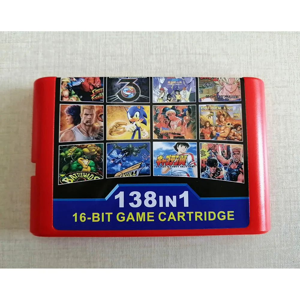 Игровая коллекция 138 в 1(1G) для SEGA GENESIS MegaDrive 16-битный картридж игровых приставок PAL