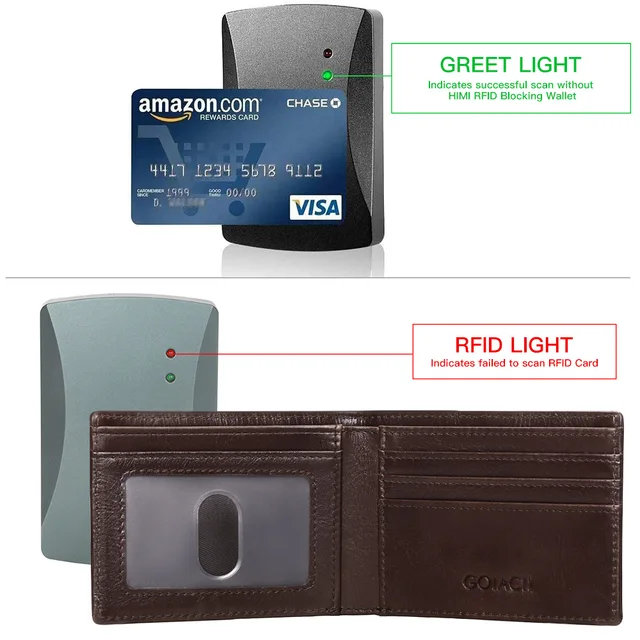 Men's Mini Wallet Genuine Leather Wallet Man RFID Blocking Anti-theft  Business Ultra-thin Money Clip Cowhide Card Holder Bag 5