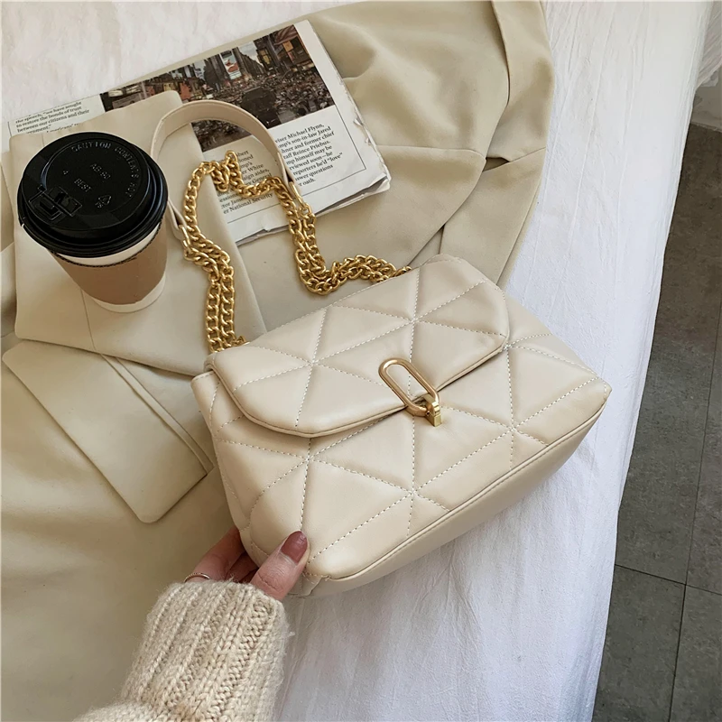 

Embroidery Thread Small Chain Brand Designer Leather Crossbody Bags for Women 2021 Shoulder Bag Lady Luxury Handbags and Purses