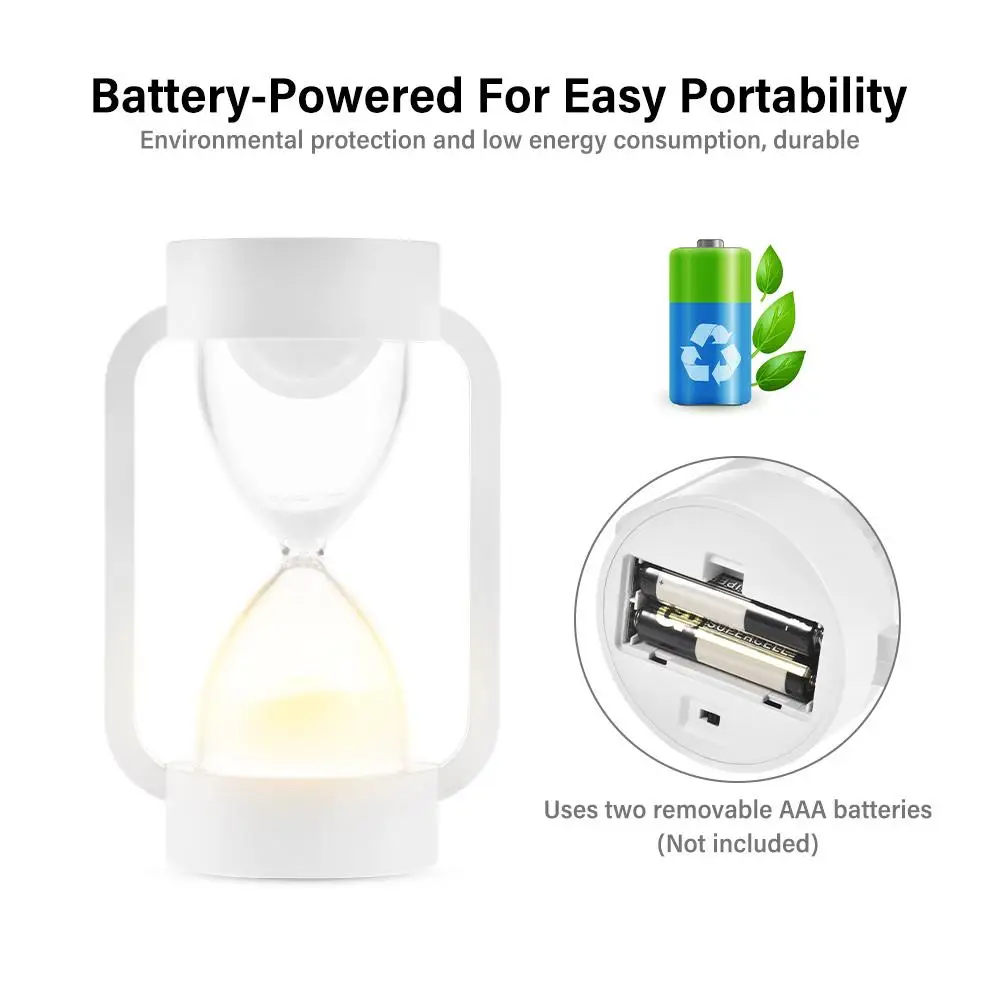 Светодиодный ночсветильник со стеклянным таймером и часами настольная лампа с