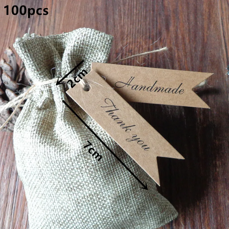 long handmade tag 100 шт/108 шт прозрачный пластиковый пакет Dragee конфеты Подарочный мешок для печенья матовый OPP Свадьба День Рождения Вечеринка упаковочный мешочек кисет коробка - Цвет: long handmade tag