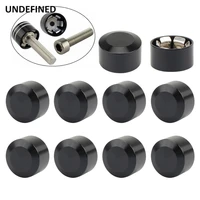 10pcs motorcycle head bolts cover aluminum black twin cam motor toppers screw bolt caps for honda harley sportster softail dyna