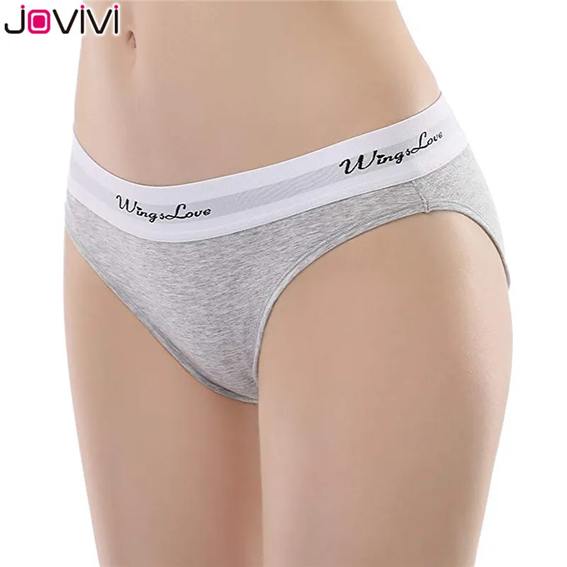 Jovivi/Новинка, 3 шт./упаковка, популярное бесшовное нижнее белье, хлопковые спортивные Трусики-бикини, черные/белые/серые/синие/красные трусики Wingslove