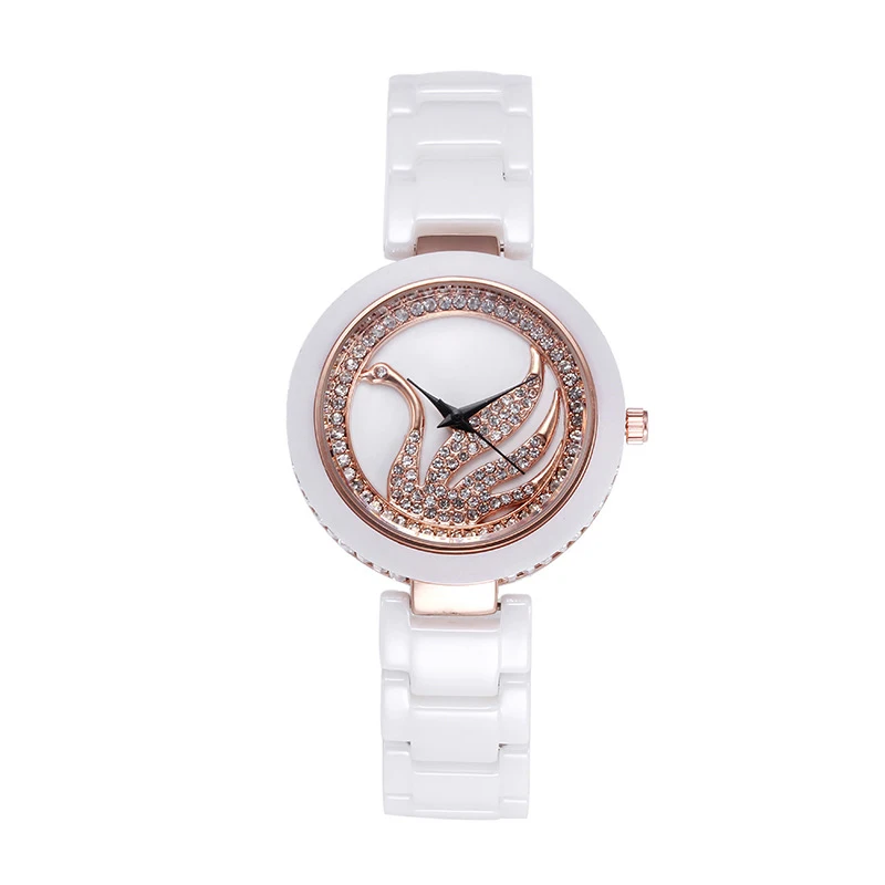 Часы наручные женские кварцевые с цирконием роскошные брендовые