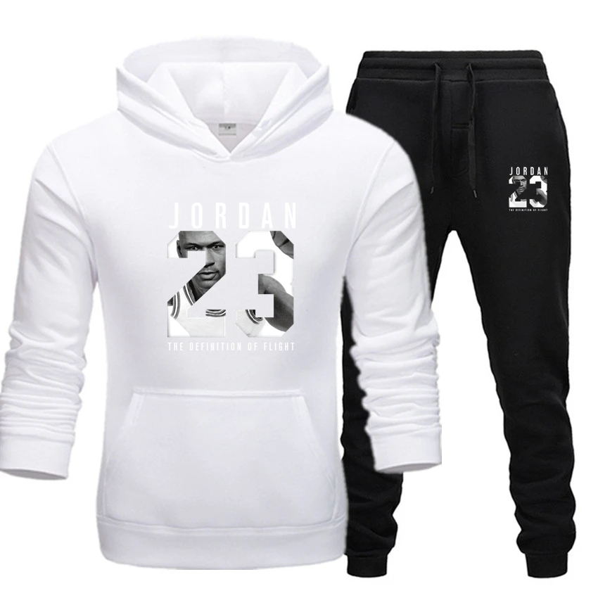 

Spring and Autumn New Men's Hoodie + Pants Sports Suit Casual Sports Shirt 2021 Sports Suit Lace Sports Casual Pants
